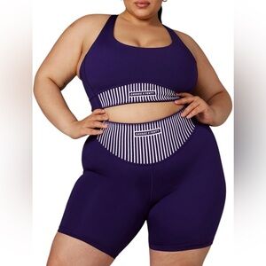 Savage X Fenty Xccentuate High-Waist Stretch Bike Short Purple Plus Size 2X NWT